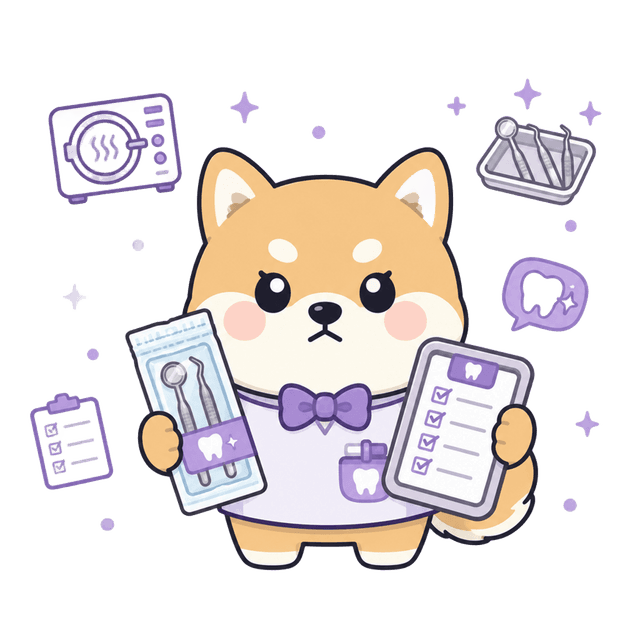 滅菌ルームの番犬・シバイヌのイラスト
